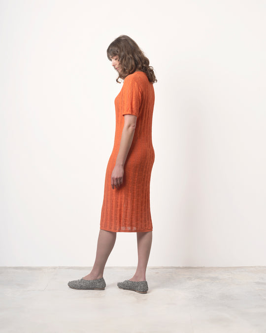 Bead Curtain Lace T-Shirt Dress in Jello