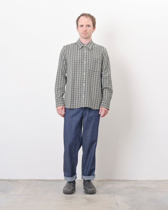 Button Down in Green Snow Check