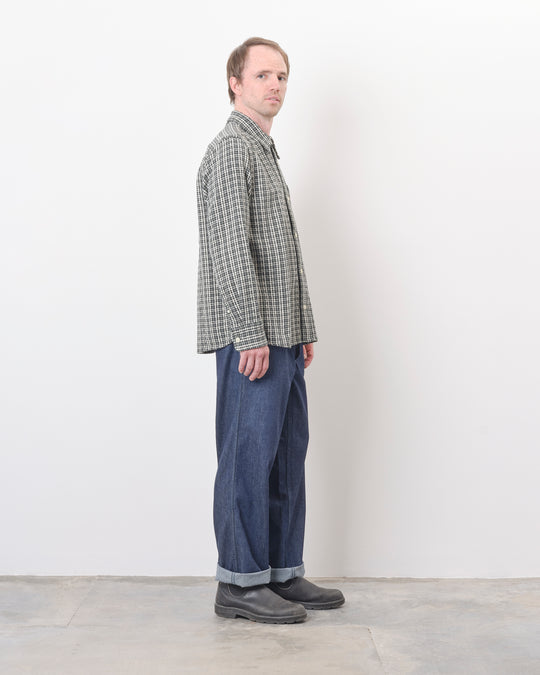 Button Down in Green Snow Check