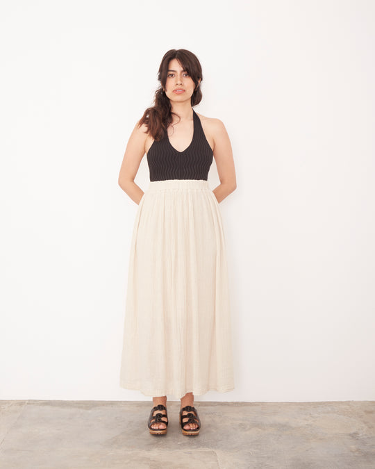 Double Layered Skirt in Natural