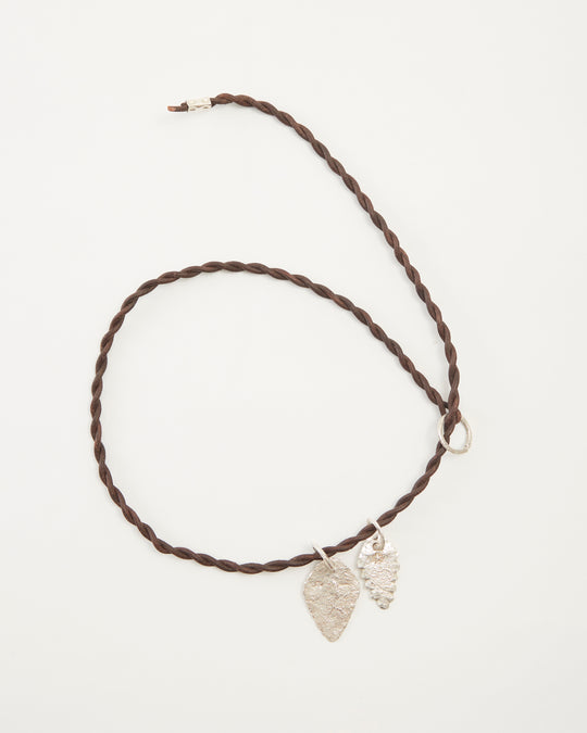 Twisted Leather Cord Necklace