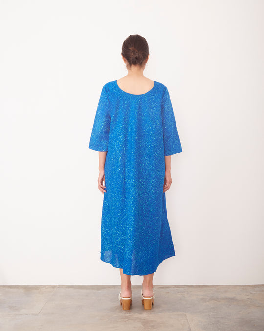 Lazy Dress in Blue Speckle