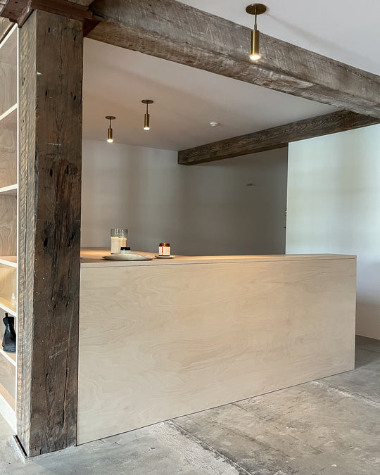 Custom Counter With Shelves