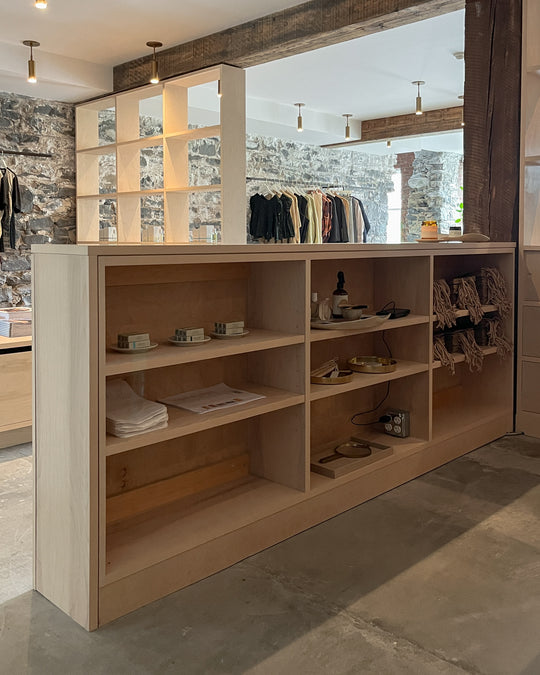 Custom Counter With Shelves