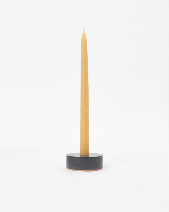 Stone Candle Holder in Black