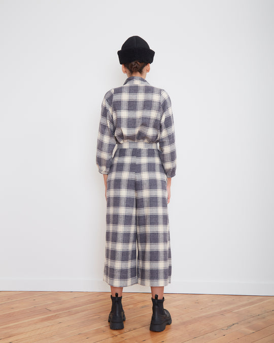 Lin Trousers in Grey Plaid