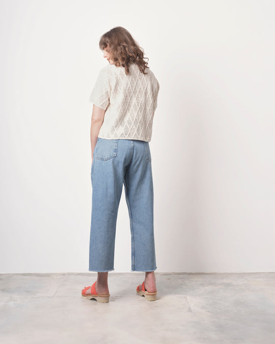 Upcycled Denim Pant in Light Wash