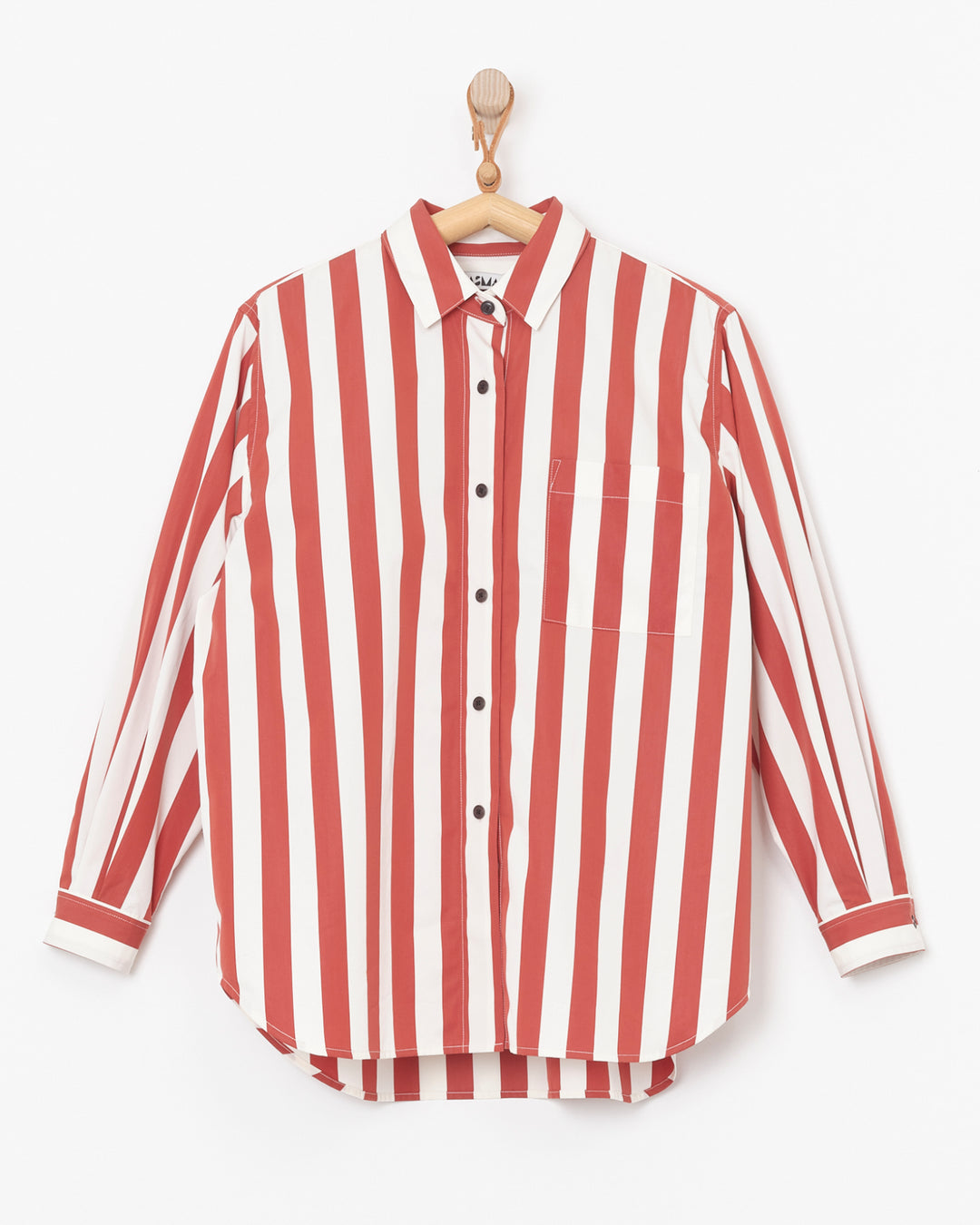 KasMaria Oversized Shirt in Red Stripe M