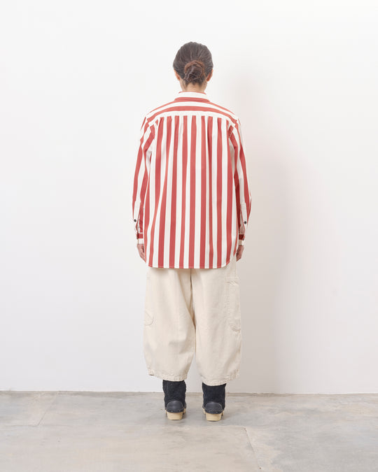 Oversized Shirt in Red Stripe