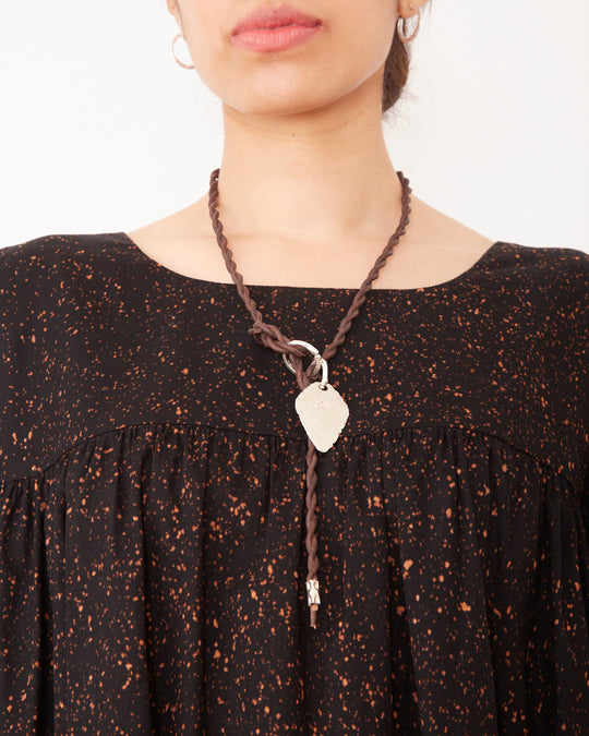 Twisted Leather Cord Necklace