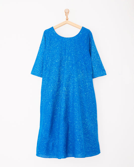 Lazy Dress in Blue Speckle