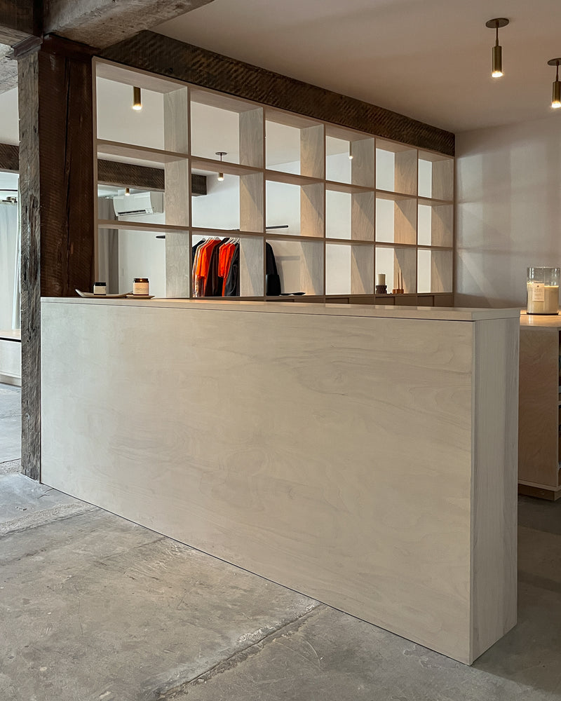 Custom Counter With Shelves