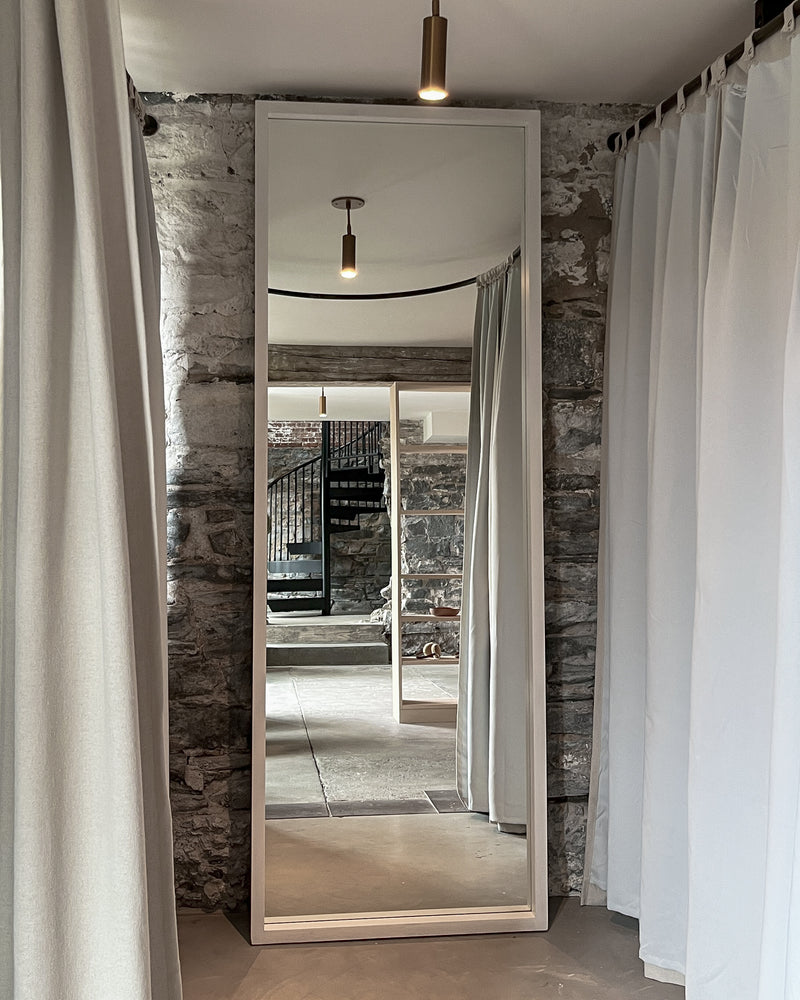 Custom Large White Mirror