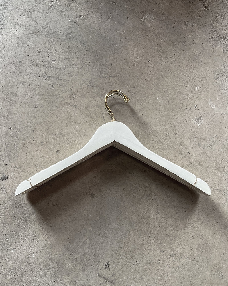 White Wood Shirt Hangers 5 Pack