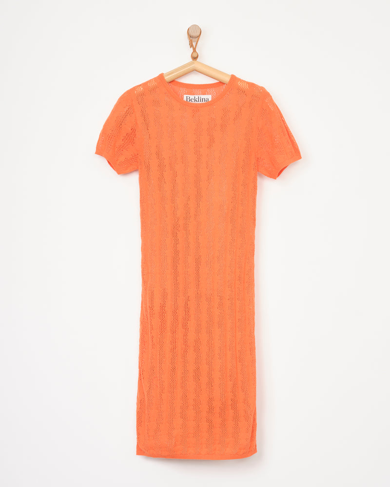 Bead Curtain Lace T-Shirt Dress in Jello