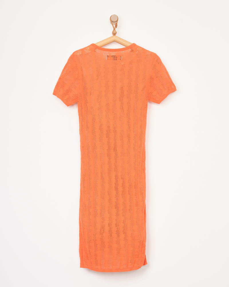 Bead Curtain Lace T-Shirt Dress in Jello