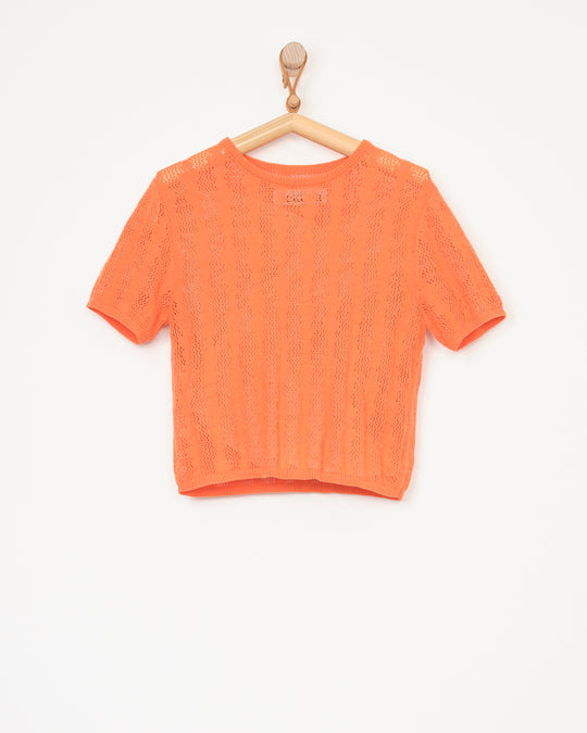 Bead Curtain Lace T-Shirt in Jello