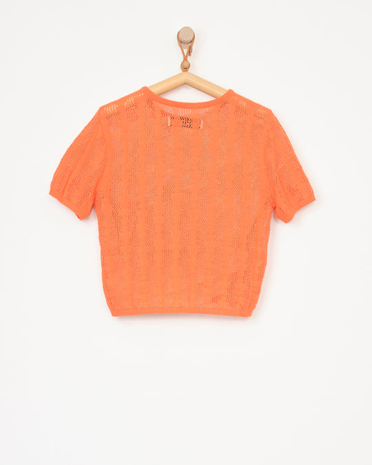 Bead Curtain Lace T-Shirt in Jello