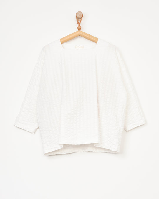 Square Neck Top in White