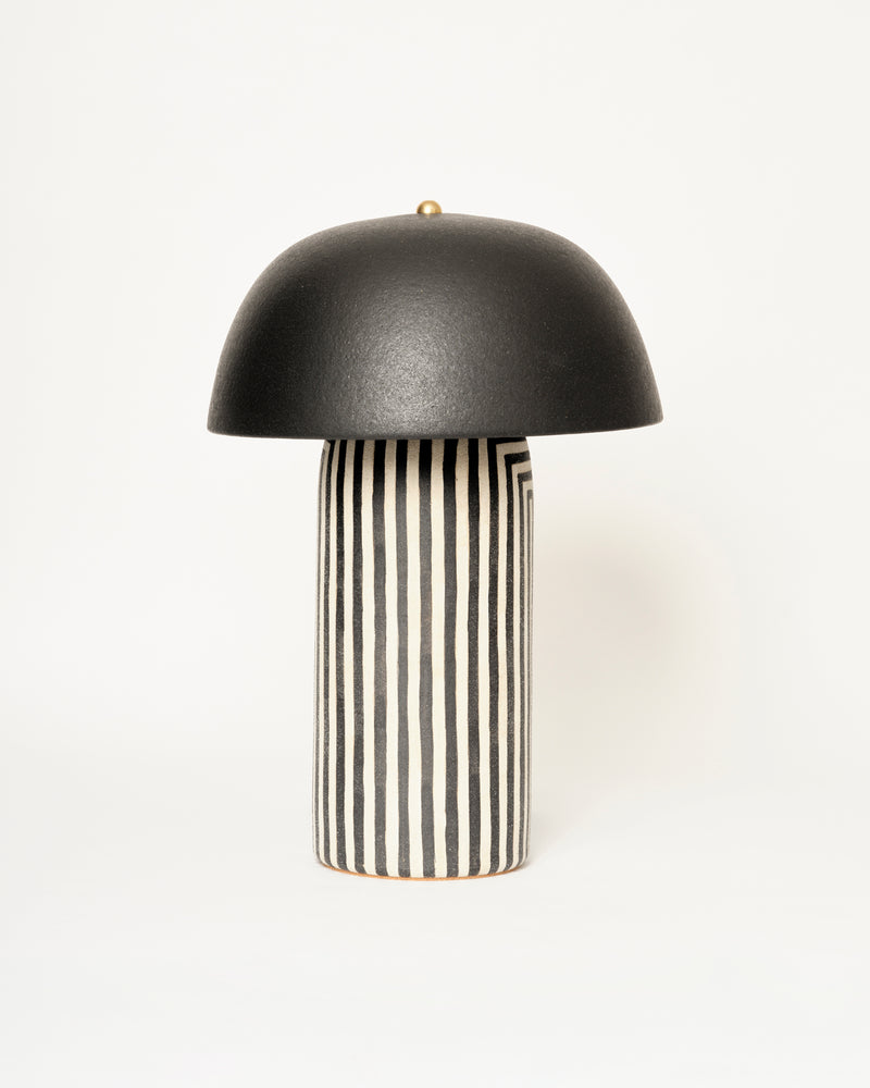 Large Terra Lamp in Stripe/Black