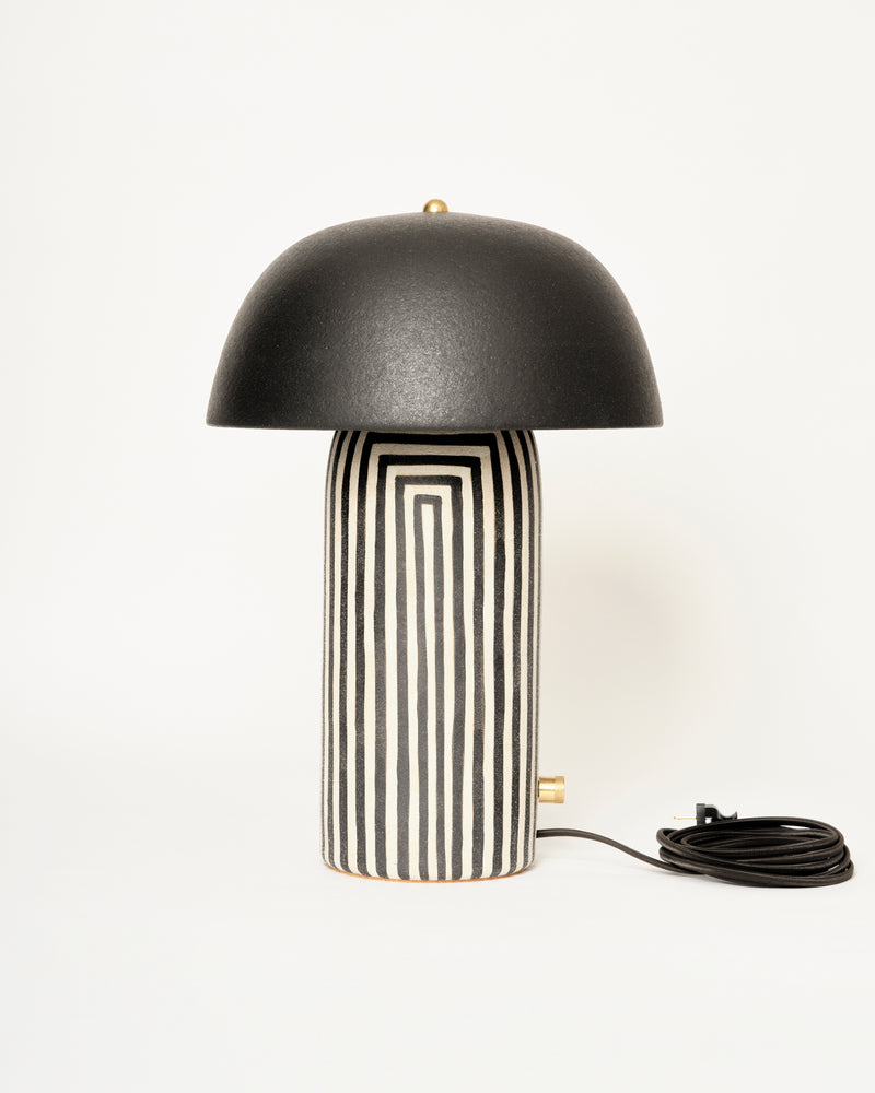 Large Terra Lamp in Stripe/Black