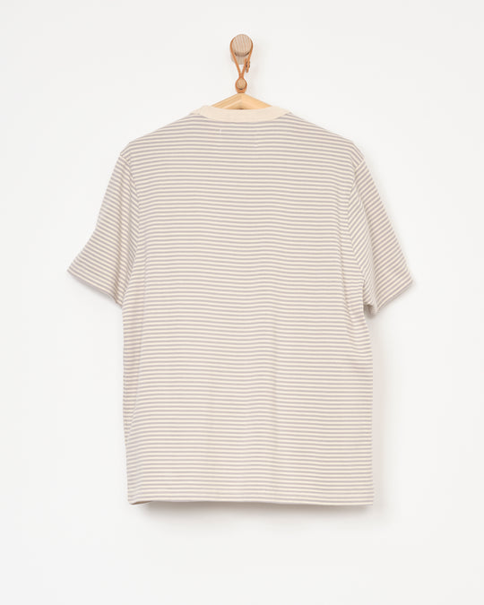 Tee in Grey Mini Stripe
