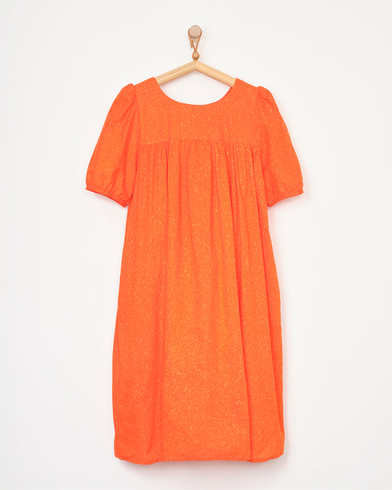 Sakina Short Sleeve Dress in Orange Speckle
