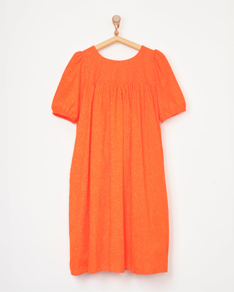 Sakina Short Sleeve Dress in Orange Speckle