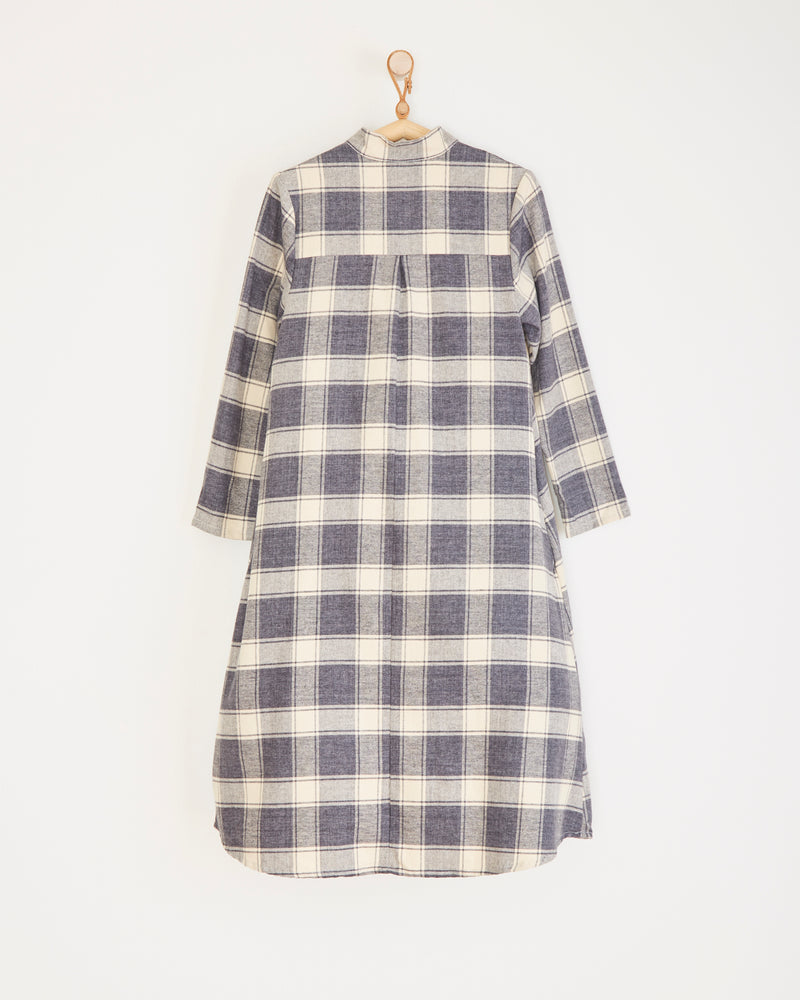Thea Dress in Gray Plaid