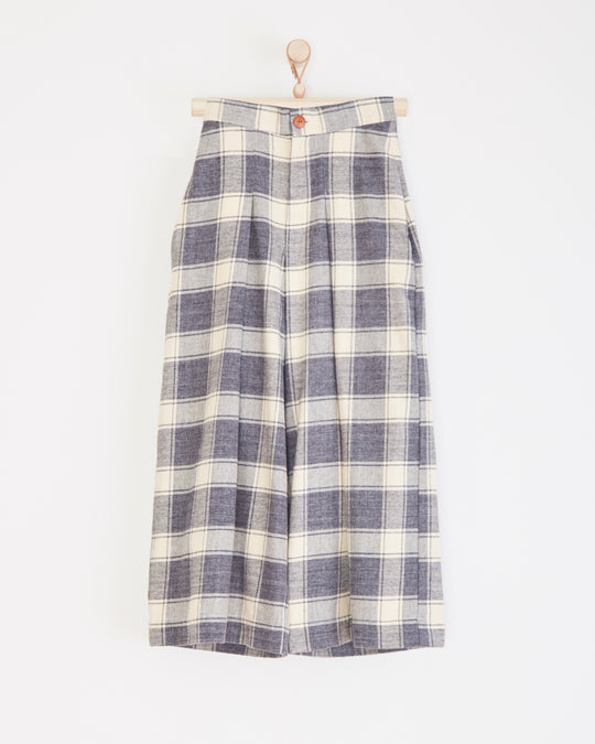 Lin Trousers in Grey Plaid