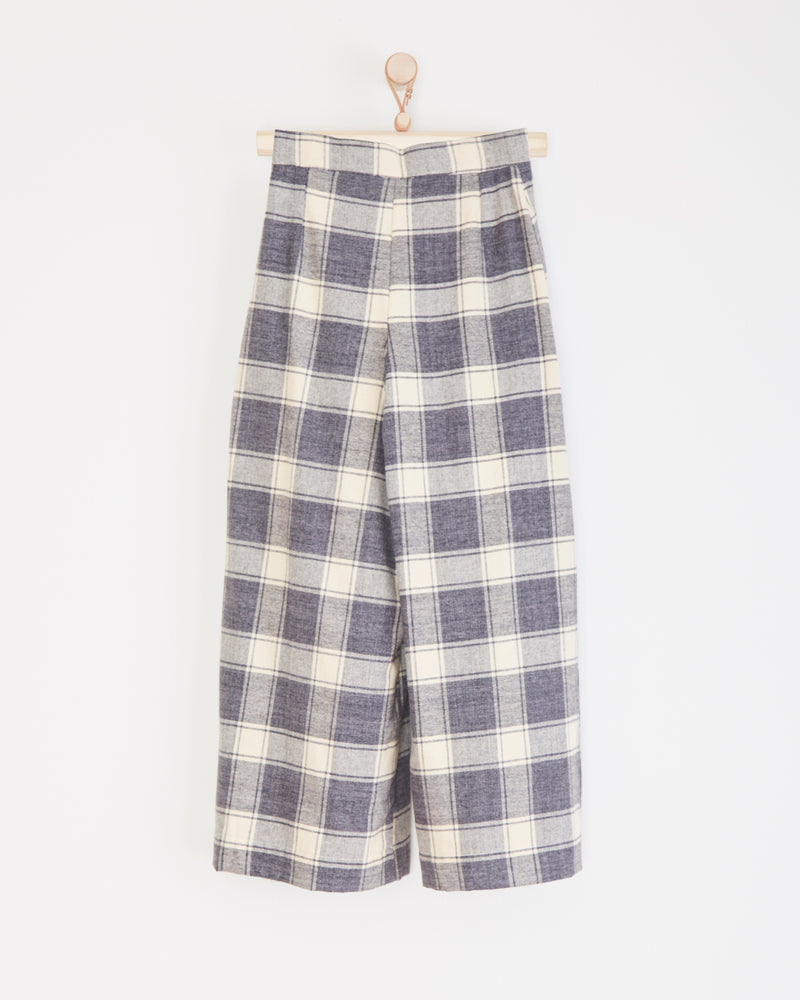 Lin Trousers in Grey Plaid