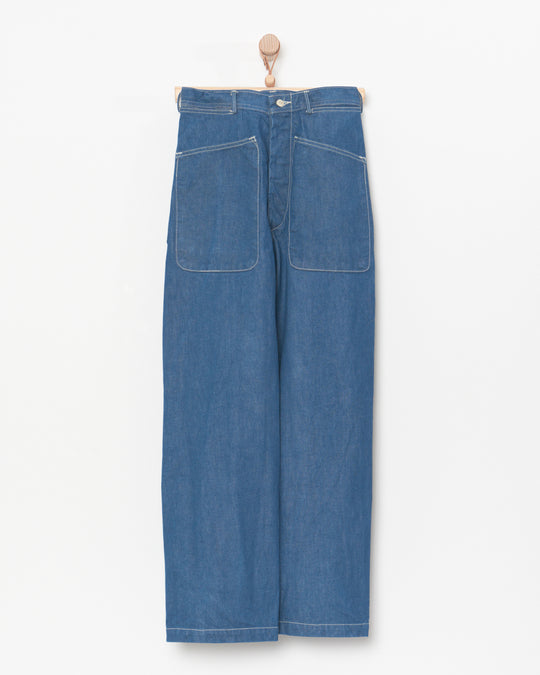 Brancusi Pant in Green Cast Indigo
