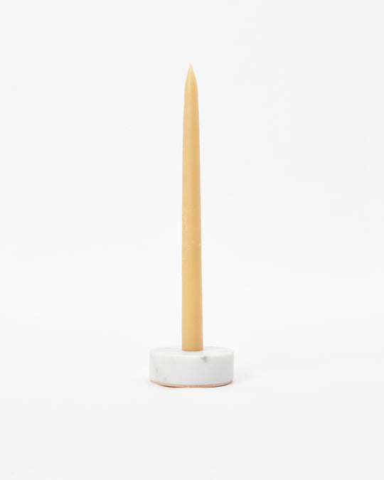 Stone Candle Holder in White