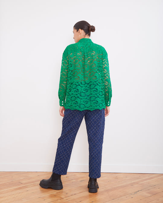 Lake Shirt in Emerald Lace