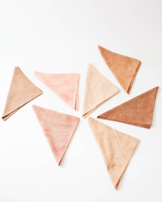 Plant Dyed Bandana in Pink Wash